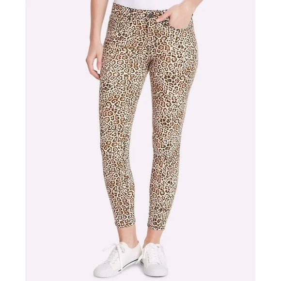 William Rast Pants - Women’s Ankle Length Cheetah Print Skinny Jeans